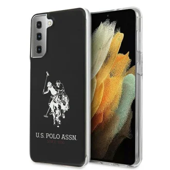 Samsung Galaxy S21+ Plus (SM-G996B) US Polo Shiny Big Logo Case Cover (USHCS21MTPUHRBK), Black