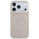 Guess Saffiano Peony & Ring MagSafe dėklas telefonui iPhone 17 Pro / 18 Pro, rožinis