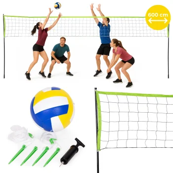 Movepro VS-5.7X2.3 sulankstomas tinklinio ir badmintono tinklas, 600x240 cm