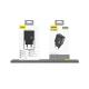 Dudao A26T GaN 25W USB-A ir USB-C įkroviklis - Juodas