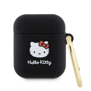 Hello Kitty dėklas AirPods 1 / 2 ausinėms, juodas