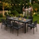 Sodo stalas MultiGarden, 180x90 cm, 8 asmenims, pilkas