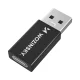 Wozinsky WAAC-01 USB-A į USB-C OTG adapteris, 10 Gb/s, 3 A, juodas