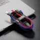 Baseus Rapid USB to Lightning / 2x USB Type C / micro USB Nylon Braided Cable 3.5A, 1.2m