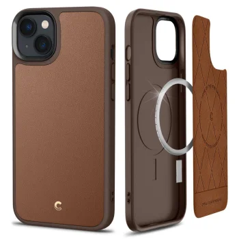 Apple iPhone 14 Plus 6.7'' Spigen Cyrill Kajuk MagSafe Case Cover, Brown