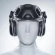 Veido apsaugas su ausinėmis uvex pheos faceguard, 52-64 cm, juodas