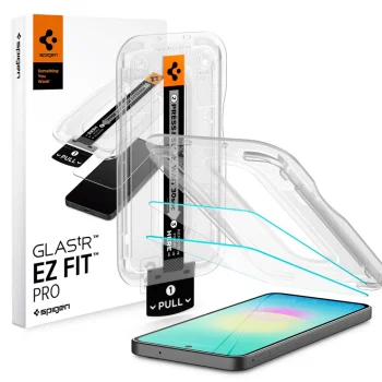 Apsauginis stiklas Spigen Glas.tR EZ Fit Samsung Galaxy A27 5G, 2 vnt., skaidrus