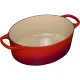 Ketaus troškintuvas Le Creuset Signature Casserole, ovalus, 29 cm, Cerise