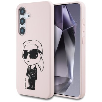 Karl Lagerfeld Silicone Graffiti Ikonik MagSafe Case for Samsung Galaxy S25, Pink