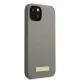 Guess Silicone Logo Plate MagSafe dėklas iPhone 13 mini, pilkas