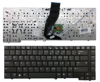HP EliteBook 6930p nešiojamojo kompiuterio klaviatūra su vairasvirte, juoda