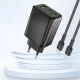 Dudao A29 GaN tinklo įkroviklis 2x USB-C / 1x USB-A 65W, juodas