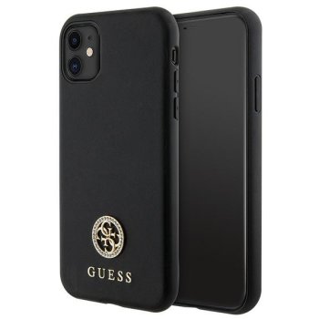 Guess 4G Strass Metal Logo Case for iPhone 11 / XR - Black