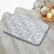 2 Piece Bathroom Mat Rug Set, Gray