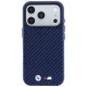 BMW M Carbon Metal Logo MagSafe dėklas iPhone 17 Pro Max / 18 Pro Max, Navy Blue