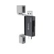 USB and USB-C 3.0 Memory Card Reader Devia EL240 2-in-1, black