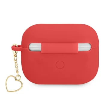 Guess AirPods Pro dėklas Charm Heart Collection, raudonas