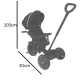 Ikonka TRIKE FIX Elite 2-in-1 Tricycle / Stroller, Black