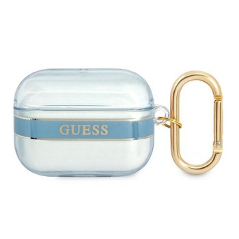 Guess GUAPHHTSB Strap Collection dėklas AirPods Pro ausinėms, Mėlynas