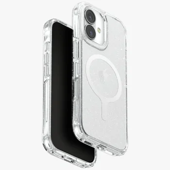 Uniq LifePro Xtreme Magclick Charging dėklas, skirtas iPhone 17, skaidrus su blizgučiais