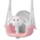 Ricokids 3-in-1 vaikiškos sūpynės Miś, rožinės