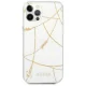 Guess Gold Chain dėklas telefonui iPhone 12 Pro Max 6.7\", Baltas