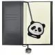 Nimmy Big Eyed Pet 2.0 Panda užrašų knygelės ir rašiklio rinkinys, juodas
