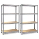 Metalinės sandėliavimo lentynos Plonos PL-700, 2 vnt., 150 x 75 x 30 cm