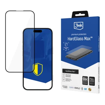 Tempered glass 3mk HardGlass Max Black  Apple iPhone 17 Pro
