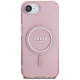 Guess IML Glitter Circle MagSafe dėklas iPhone 16e, rožinis