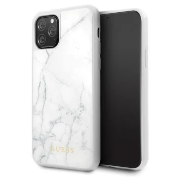 Guess iPhone 11 Pro Case Marble Collection, White