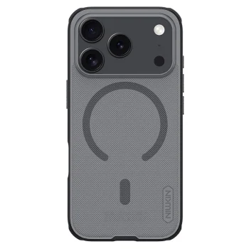 Nillkin Super Frosted Shield Pro Magnetic dėklas iPhone 17 Pro / 18 Pro permatomas juodas