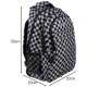 Kruzzel 30L Backpack with Shoe Bag, Checkered, Black