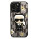 Karl Lagerfeld Flower Ikonik Karl dėklas iPhone 13 / 13 Pro, pilkas
