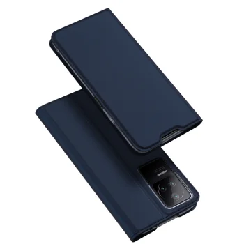 Atverčiamasis dėklas Dux Ducis Skin Pro skirtas Xiaomi Poco F4 5G, mėlynas
