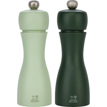 Peugeot Tahiti druskos ir pipirų malūnėlių rinkinys, 2 vnt., 15 cm, žalias