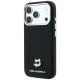 Karl Lagerfeld Grained Choupette Head Metal MagSafe dėklas iPhone 17 Pro / 18 Pro, juodas