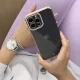 Dėklas iPhone 13 Pro Max Fashion Case su metaliniu rėmeliu, raudonas
