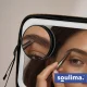 Soulima kosmetinė su LED veidrodžiu, juoda