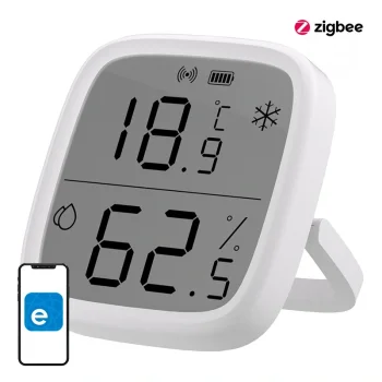 Išmanusis temperatūros ir drėgmės jutiklis Sonoff SNZB-02D Zigbee LCD, baltas