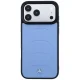 Mercedes dėklas iPhone 18 Pro Max / 17 Pro Max Leather Mesh MagSafe, mėlynas