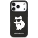 Karl Lagerfeld Saffiano Mono Patch Choupette case for iPhone 18 Pro / 17 Pro, black