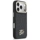 Karl Lagerfeld Croco KL Script Logo MagSafe Phone Case Cover iPhone 17 Pro Max - Black