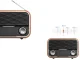Nešiojamas retro radijas ir Bluetooth garsiakalbis AUX, rudas