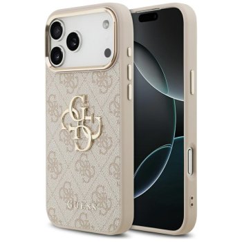 Guess 4G Big 4G Classic Logo dėklas iPhone 17 Pro Max, rožinio aukso
