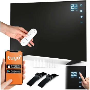 Infrared Panel Heater Berdsen BD-981 600 W, Wi-Fi, Tuya, Remote Control, Black