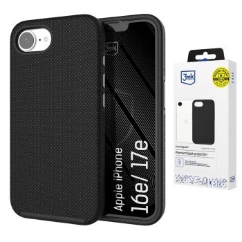 3mk Fortis MagCase dėklas telefonui iPhone 16e / 17e, juodas