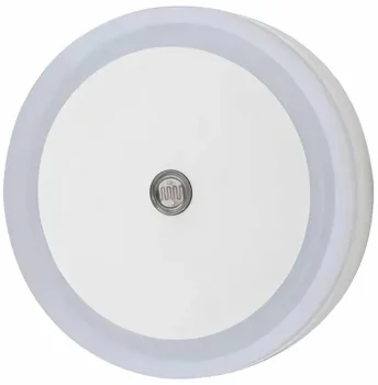 LED naktinė lempa su prieblandos jutikliu Balta