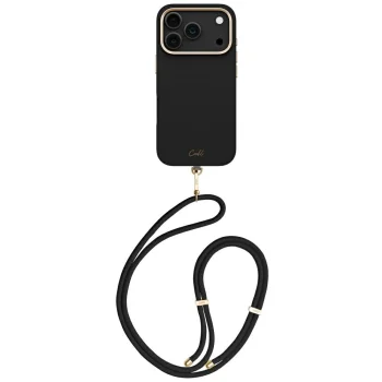 Uniq Coehl Mirelle Magnetic Charging dėklas skirtas iPhone 17 Pro, juodas