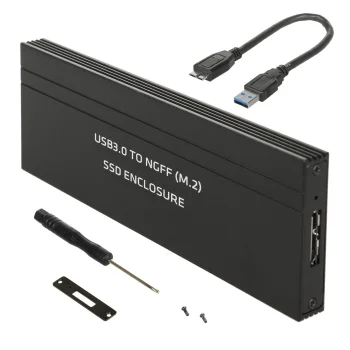 Maclean MCE582 M.2 NGFF SSD disko dėklas, USB 3.0, aliuminis